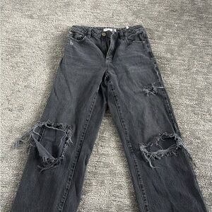 Garage Black Distressed Boyfriend Jeans